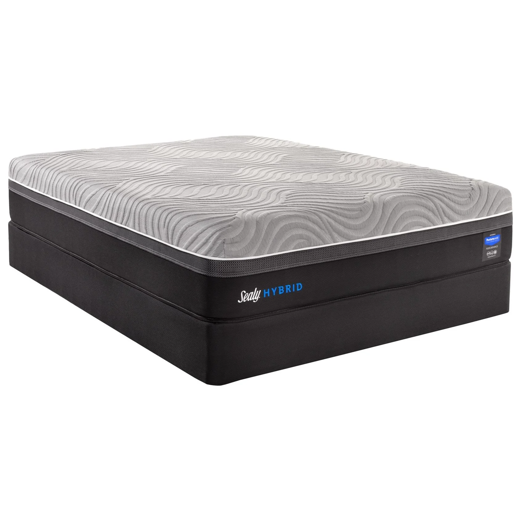 Sealy Performance Z7 Kelburn II Z7HybridQ+SSLPFndtnQ Queen Performance Hybrid Mattress and 5